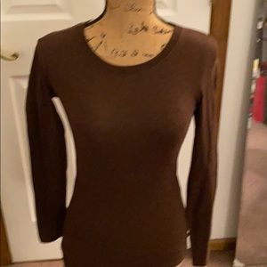 Brown long sleeve T-shirt